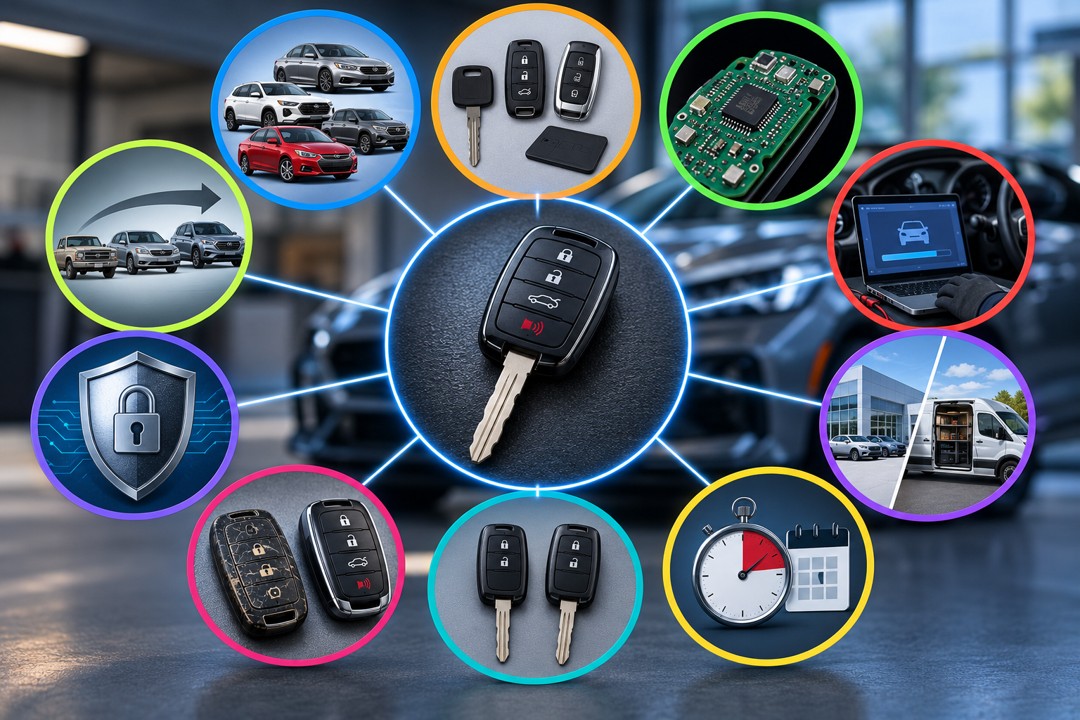 Car keys beside an estimate and calculator representing replacement cost