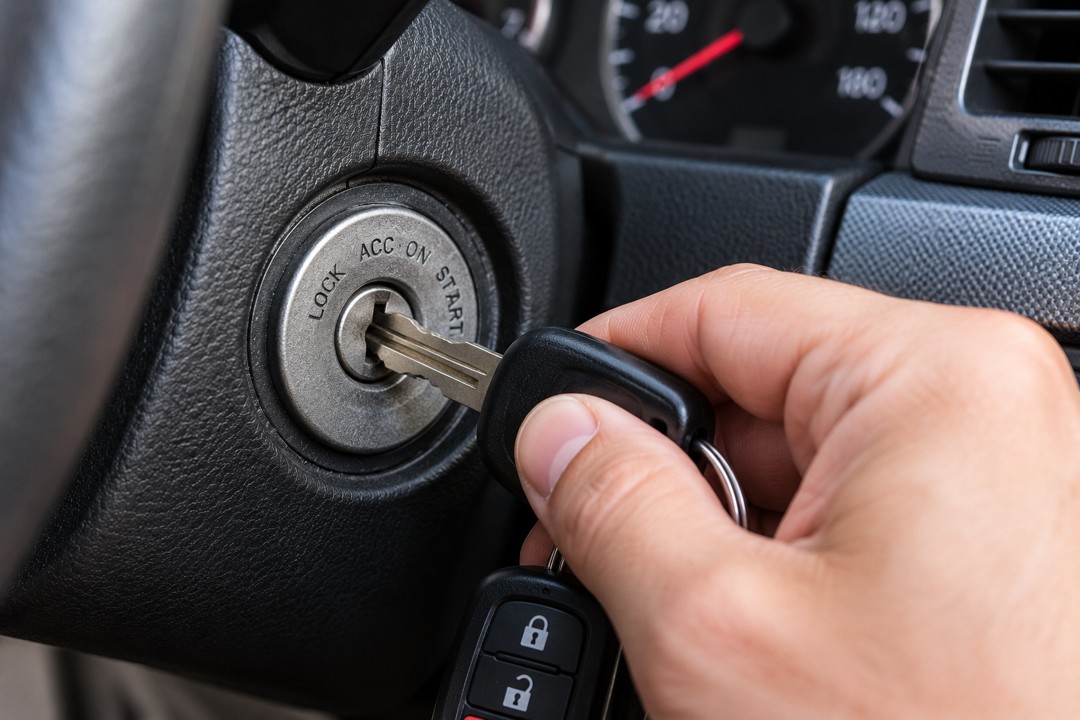 Car key in an ignition cylinder that will not turn