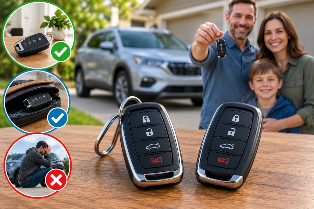 Pair of car keys representing a spare key